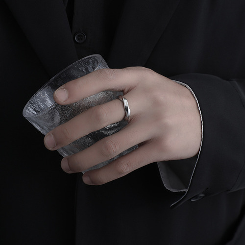 Anillo De Dedo Índice Ondulado Retro For Hombre