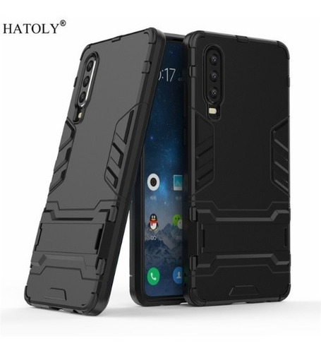 Pelicula Gel + Capa Case Militar Defender Huawei P30 6.1 Pol