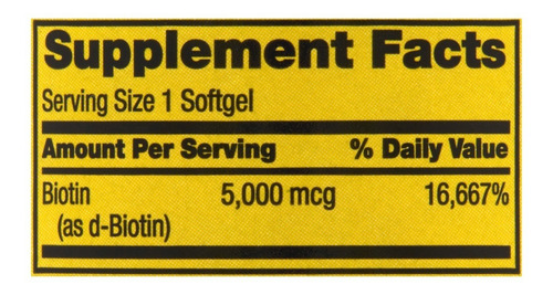 Imagen 9 de 9 de Biotina 5000 Mcg | Rápida Absorción | Cabello Uñas | 120 Cap
