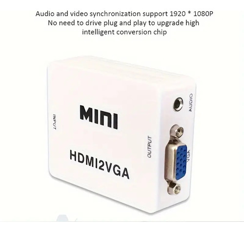 Convertidor Hdmi A Vga Con Audio
