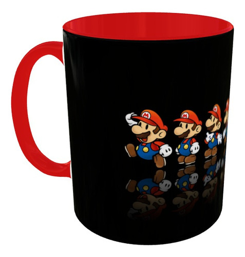 Mugs Mario Bros Pocillo Gamers Color Rojo