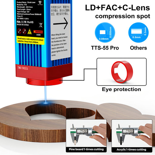 Máquina cortadora y grabadora láser Two Trees CNC Laser TTS-55 Pro 220V