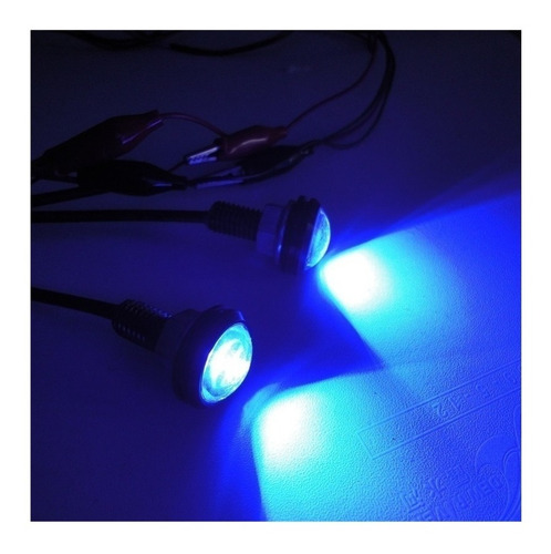 Imagen 5 de 8 de Kit Ojo De Aguila 9w Con Lupa Luz Led Cob Azul X2