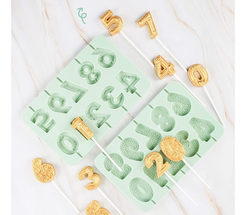 Molde De Silicona Con Números De 0 A 9 Para Fondant