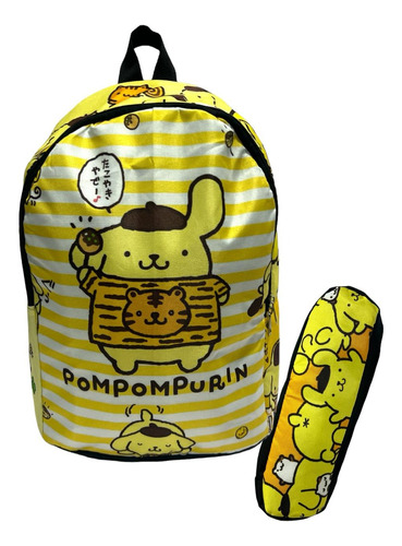 Mochila Pompompurin Hello Kitty Escolares Colonia + Regalo