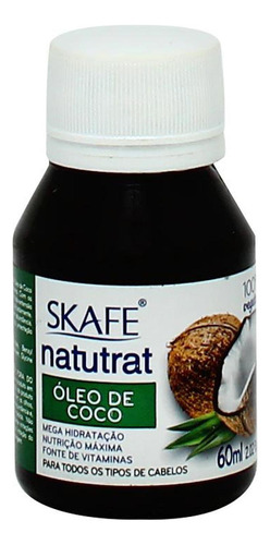 Óleo De Coco Skafe Natutrat 100% Vegetal 60ml - Hidratação