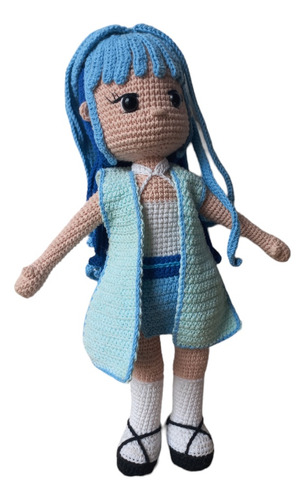 Muñeca Amigurumi Tejida Al Crochet Tamaño Grande