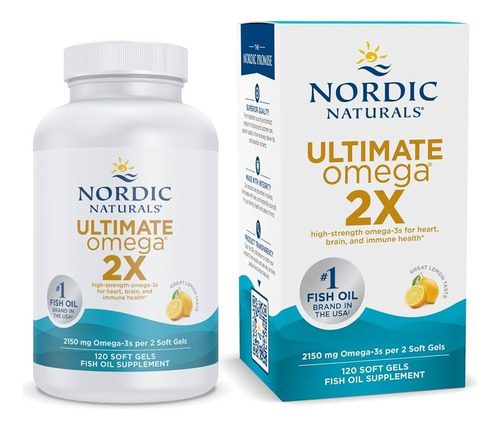 Nordic Naturals Ultimate Omega 2x High Resisten 120 Soft Sabor Limón