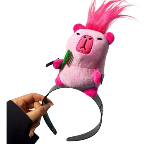 Diadema Capibara Tierna Rosa Chicle