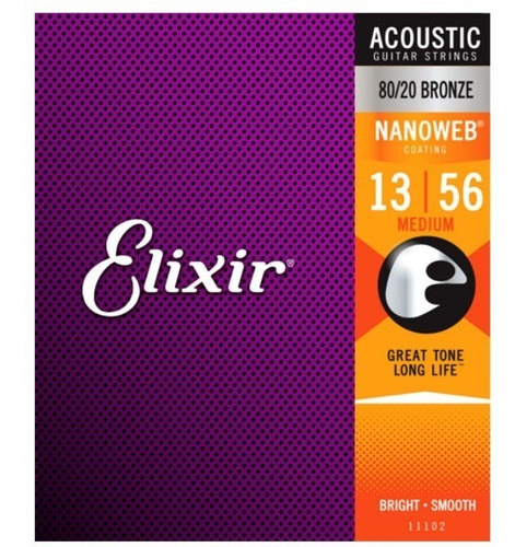 Encordoamento Elixir Violão Aço 0.13 Bronze Nanoweb 11102