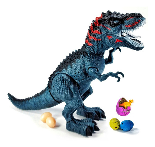 Dinosaurio Camina Pone Huevos Crecen En Agua Proyecta Imagen
