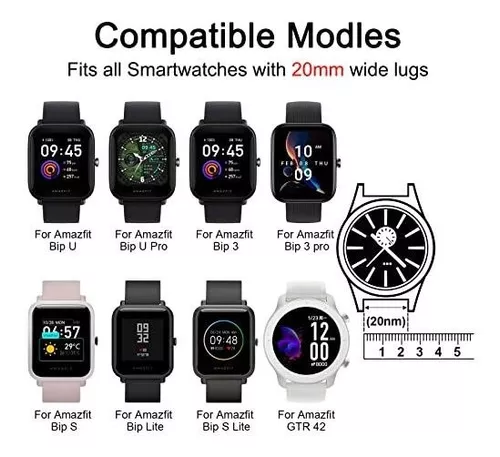 Correas de metal compatibles con Amazfit GTS/GTS2/GTS 2e/GTS 2 Mini, correa  de reloj de repuesto de acero inoxidable de liberación rápida de 0.787 in