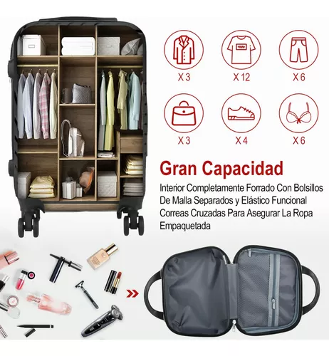 Juego 4 Maletas Set Viaje Resistente Rack and Pack 4 Ruedas 360 Kit Ultra