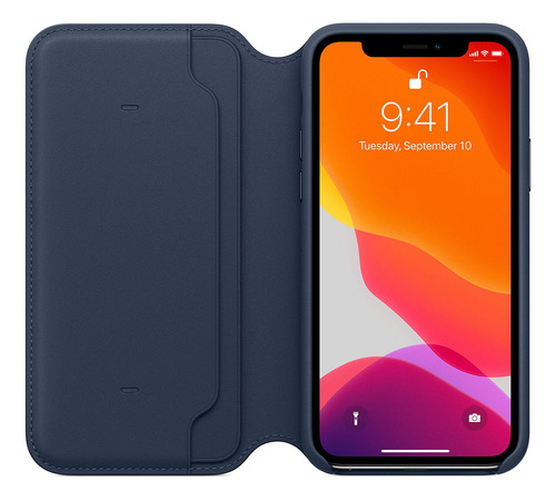 Funda De Piel Para Apple iPhone 11 Pro, Color Verde Bosque (