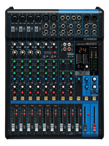 Consola Yamaha Mg12xu Mixer 12 Canales Efectos Usb - Plus