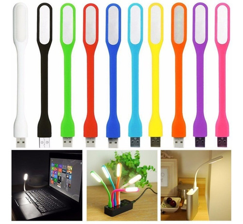 Mini Luminária Led Abajur Notebook Usb Flexível - 100 Unid