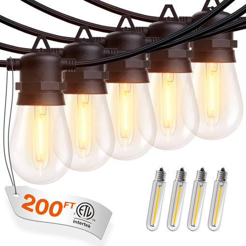 Addlon Cadena De Luces Led Para Exteriores De 200 Pies (paqu