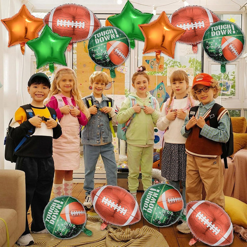Kit Globos Metálicos De Fútbol Americano Y Fiesta