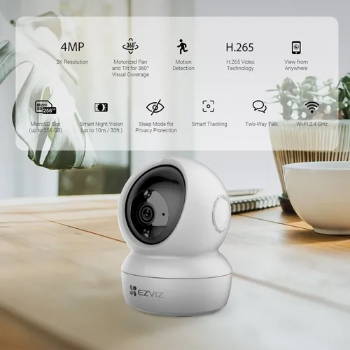 Cámara Seguridad Inalámbrica Wifi 360 Robótica 2k 4mpx Colo