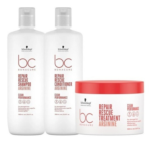 Bonacure Kit Clean Performance Repair Rescue Trio Grande