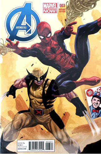 Comic - Avengers #3 Mark Brooks Wolverine Spider-man Cover