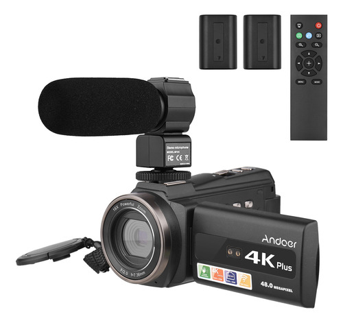 Videocámara Andoer Remote Con Control Remoto De 48 Mp.4k/60