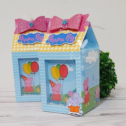 15 Cajas Golosinera Milk Box Shaker Peppa Pig Craftbaires