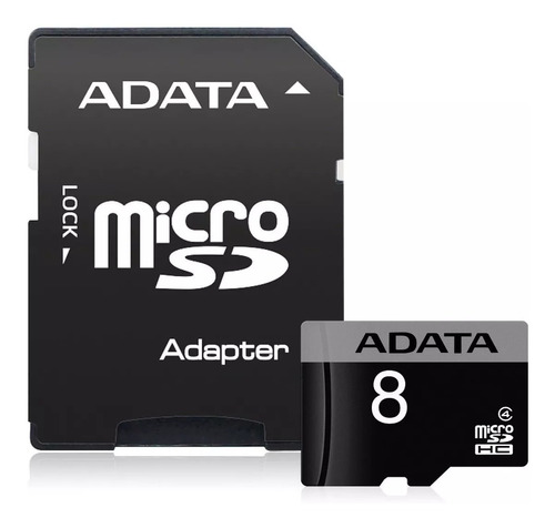 Memoria Micro Sd 8gb Adata Clase 4 Adaptador Nueva Original 