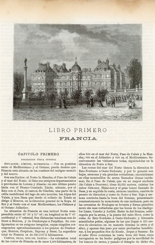 Grabado Antiguo De Geografía Francia