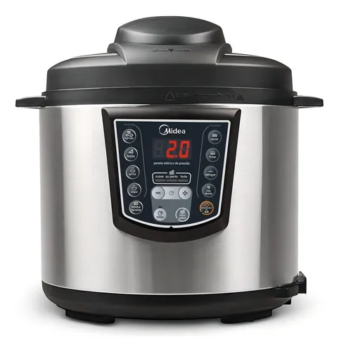 Panela Elétrica Pressão 6 Litros Midea Cor Inox C Preto 220v