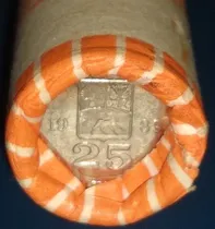 Comprar Rollo O Tubo De 50 Monedas De 25 Céntimos D Bolívar Año 1989