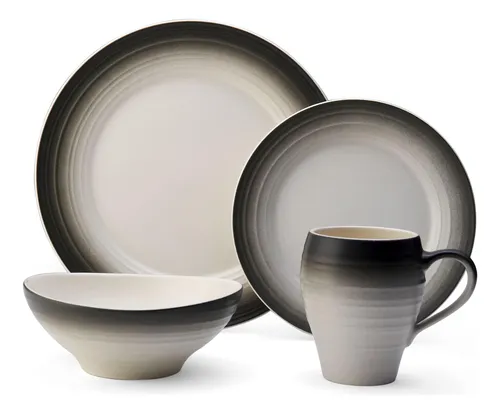 comprar Cubiertos Mikasa Swirl De 4 Piezas, Servicio Para 1, Grafito