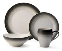 Comprar Cubiertos Mikasa Swirl De 4 Piezas, Servicio Para 1, Grafito