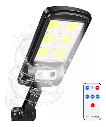 Reflector Lampara Solar Led 3 Modos Con Panel + Control