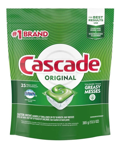 Cascade Original Actionpac Detergente Para Lavavajillas X 25
