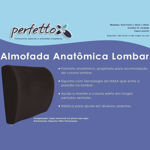 Almofada Anatômica Lombar - Perfetto