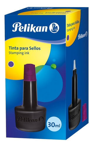 Tinta Para Sellos 30 Ml Pelikan Color Violeta