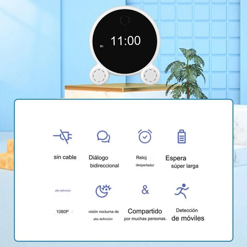 Reloj + Cámara Tuya Smartlife Con Wifi