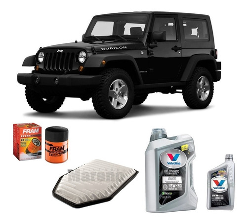 Kit 2 Filtros Jeep Wrangler 06 Al 13 Y Valvoline 5w20 X6