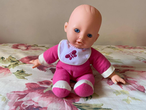 Muñeco Bebe De Juguete Rosa Usado