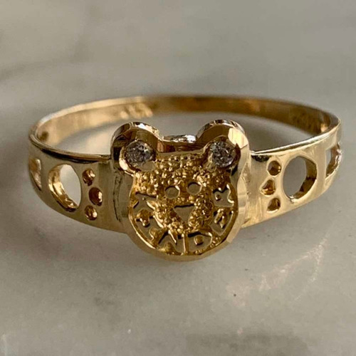 Anillo De Graduación Kínder Oro Macizo 10k Mod K-11