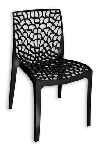 Silla Perla Mascardi Reforzada Plastica Negra - Córdoba