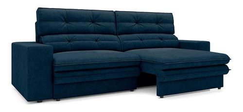 Sofa 5 Lugares Retratil E Reclinavel Pegasus 2,50m Cor Petróleo