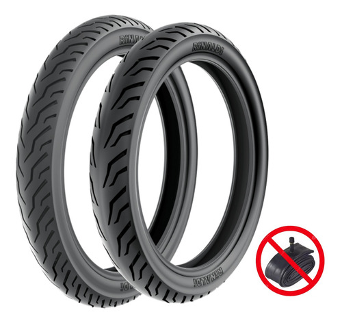 Par Pneus Rinaldi Ss48 City 90/90-18 + 2.75-18 Uso S/camara