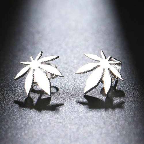 Aretes Pendientes Planta Medicinal Weed Moda Fiesta Regalo