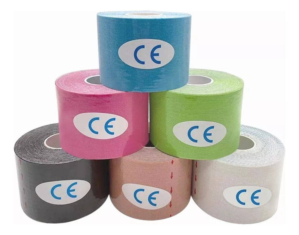 6pcs Cinta Kinesiológicas Vendaje Neuromuscular Tape 5mx5cm Color 6 colores