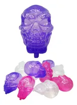 Comprar 10 Cubos De Gelo Formato De Caveira Coloridos Reutilizáveis