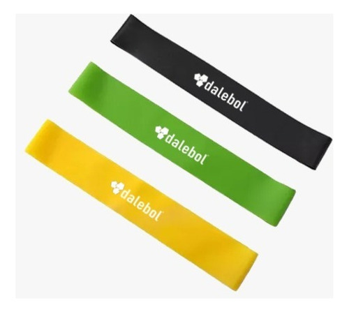 Kit 3 Peças Mini Band Faixa Elástica 3 Intensidades Dalebol
