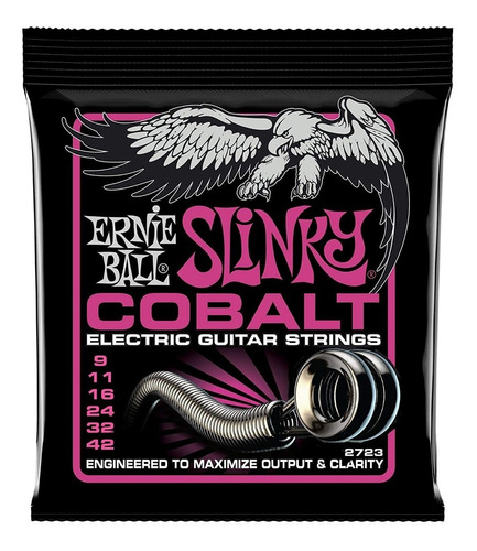 Ernie Ball Slinky Cobalt 2723 Cuerdas Guitarra 0.9-42