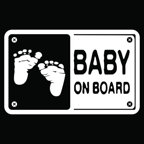 Sticker Auto - Baby On Board - 16 X 10 Cm.